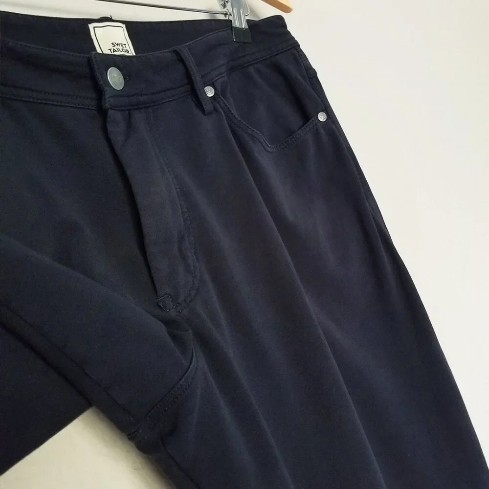 Swet Tailor All In Pants Men's 34x34 Navy Blue Comfort Preppy Stretch Athleisure